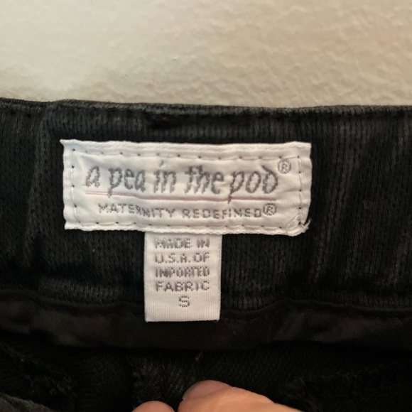 A Pea in The Pod Black Cotton Pants Size Small - Picture 6 of 10